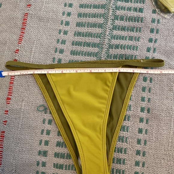 Tribe Kelly, The Second String Bikini Bottoms, Color: Avocado, Size XS - Picture 5 of 6